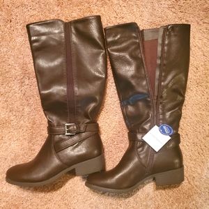 Brown Wide Calf boots size 9